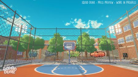 Squad Dunk school court screenshot.